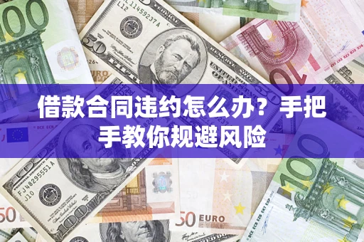 武汉借款合同违约怎么办？手把手教你规避风险