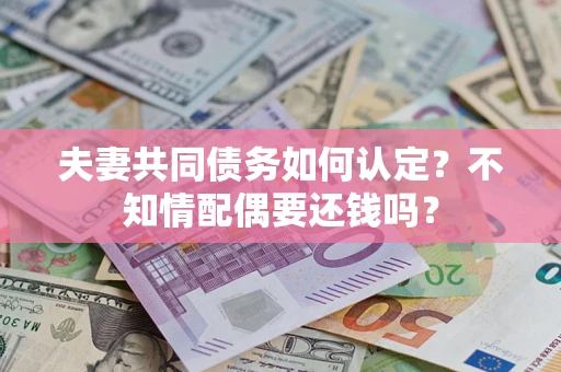 武汉夫妻共同债务如何认定？不知情配偶要还钱吗？