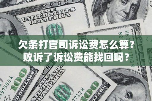 武汉欠条打官司诉讼费怎么算？败诉了诉讼费能找回吗？