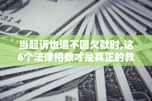 武汉当起诉也追不回欠款时,这6个法律招数才是真正的救命稻草