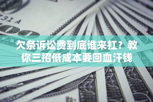 武汉欠条诉讼费到底谁来扛？教你三招低成本要回血汗钱